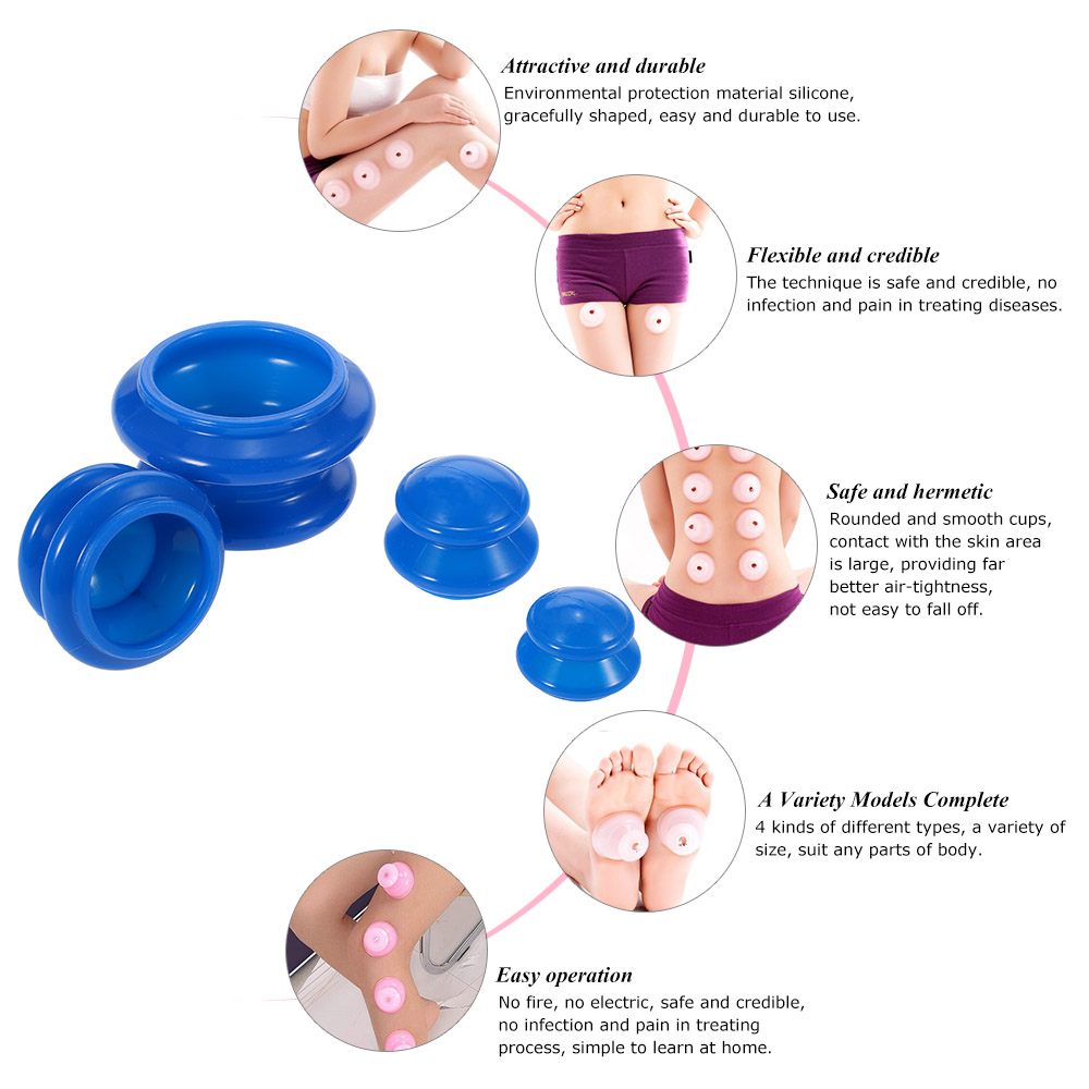 4 pçs anti celulite vácuo copo - Cupping Therapy Set avaliação e preço