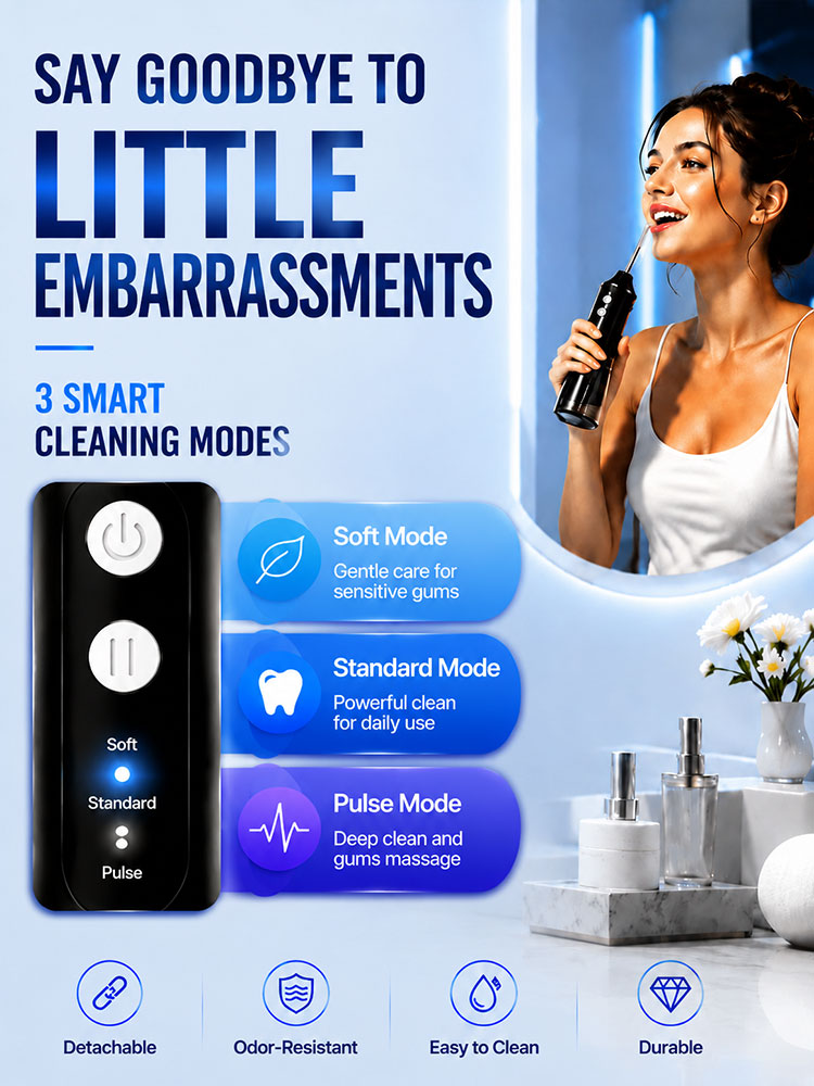 Irrigador Oral Portátil com 3  - Oral Irrigator Flosser avaliação e preço